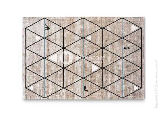Ковер Calligaris Gava M, Chenille and cotton, Light grey-black and light blue