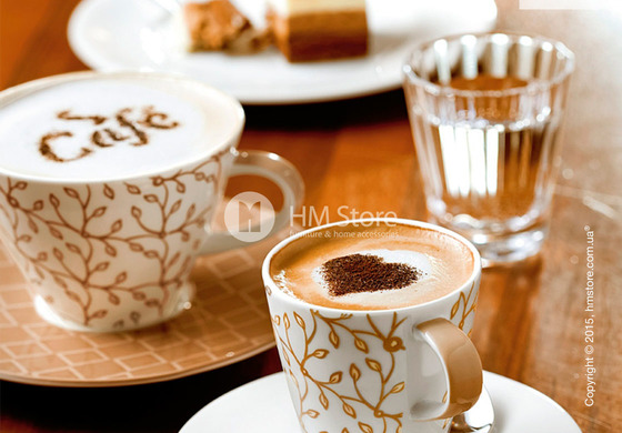 Чашка с блюдцем Villeroy & Boch коллекция Caffè Club Floral 390 мл, Caramel