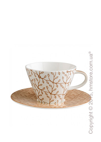 Чашка с блюдцем Villeroy & Boch коллекция Caffè Club Floral 390 мл, Caramel