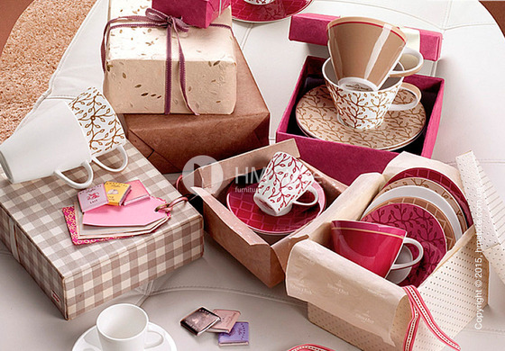 Чашка с блюдцем Villeroy & Boch коллекция Caffè Club Floral 220 мл, Caramel