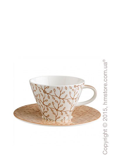 Чашка с блюдцем Villeroy & Boch коллекция Caffè Club Floral 220 мл, Caramel