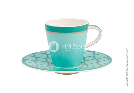 Чашка для эспрессо с блюдцем Villeroy & Boch коллекция Caffè Club Uni 100 мл, Peppermint