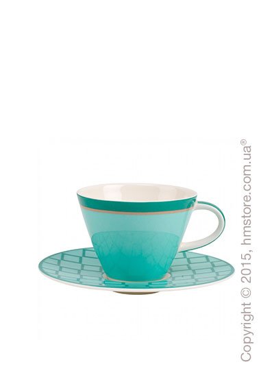 Чашка с блюдцем Villeroy & Boch коллекция Caffè Club Uni 220 мл, Peppermint