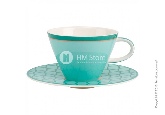 Чашка с блюдцем Villeroy & Boch коллекция Caffè Club Uni 390 мл, Peppermint