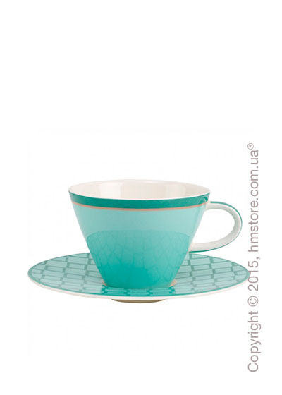 Чашка с блюдцем Villeroy & Boch коллекция Caffè Club Uni 390 мл, Peppermint