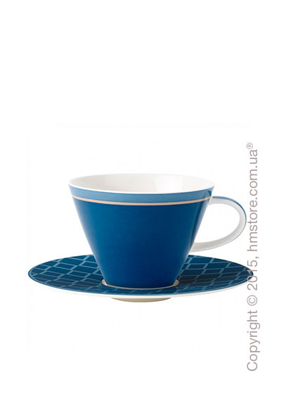 Чашка с блюдцем Villeroy & Boch коллекция Caffè Club Uni 390 мл, Cornflower