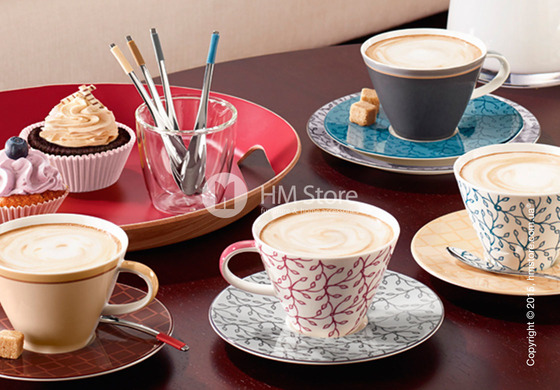 Чашка с блюдцем Villeroy & Boch коллекция Caffè Club Uni 220 мл, Steam