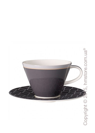 Чашка с блюдцем Villeroy & Boch коллекция Caffè Club Uni 390 мл, Steam