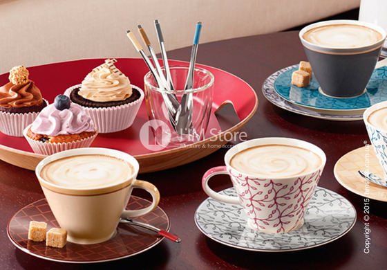 Чашка с блюдцем Villeroy & Boch коллекция Caffè Club Uni 220 мл, Vanille Чашка с блюдцем Villeroy & Boch коллекция Caffè Club Uni 220 мл, Vanille