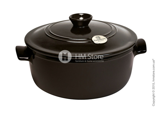 Кастрюля керамическая Emile Henry Cookware Flame 5,3 л, Charcoal