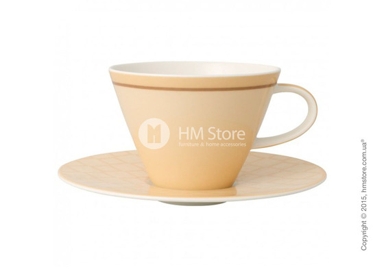 Чашка с блюдцем Villeroy & Boch коллекция Caffè Club Uni 390 мл, Vanille