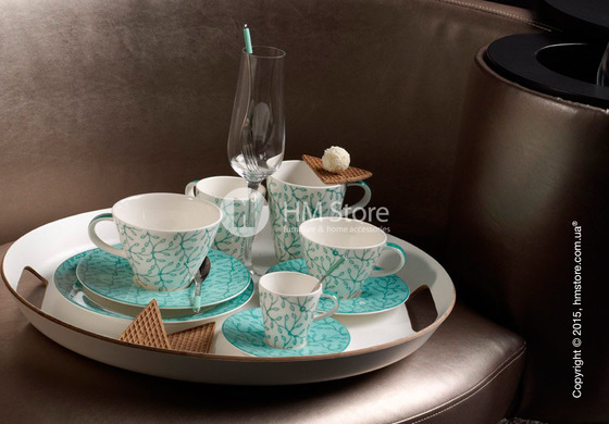 Чашка для эспрессо с блюдцем Villeroy & Boch коллекция Caffe Club Floral 100 мл, Peppermint