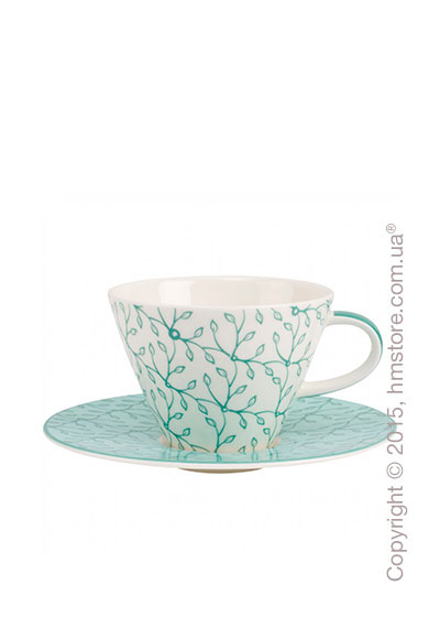 Чашка с блюдцем Villeroy & Boch коллекция Caffè Club Floral 390 мл, Peppermint