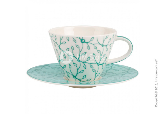 Чашка с блюдцем Villeroy & Boch коллекция Caffè Club Floral 220 мл, Peppermint