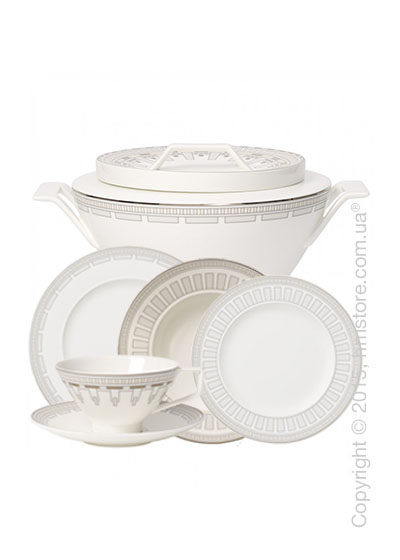 Набор фарфоровой посуды Villeroy & Boch коллекция La Classica Contura на 6 персон, 49 предметов