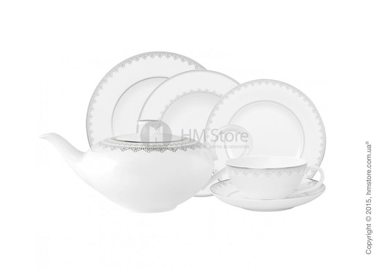 Набор фарфоровой посуды Villeroy & Boch коллекция White Lace на 6 персон, 48 предметов