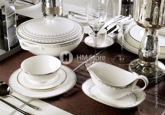 Набор фарфоровой посуды Villeroy & Boch коллекция White Lace на 6 персон, 48 предметов