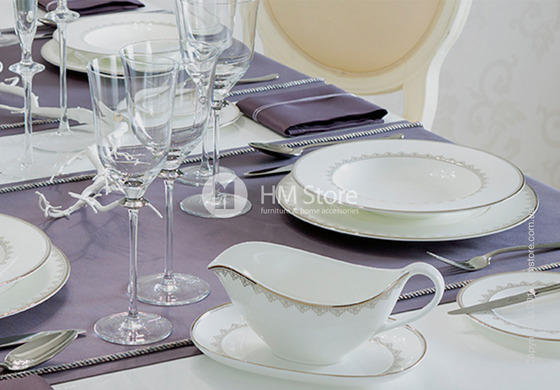 Набор фарфоровой посуды Villeroy & Boch коллекция White Lace на 6 персон, 48 предметов