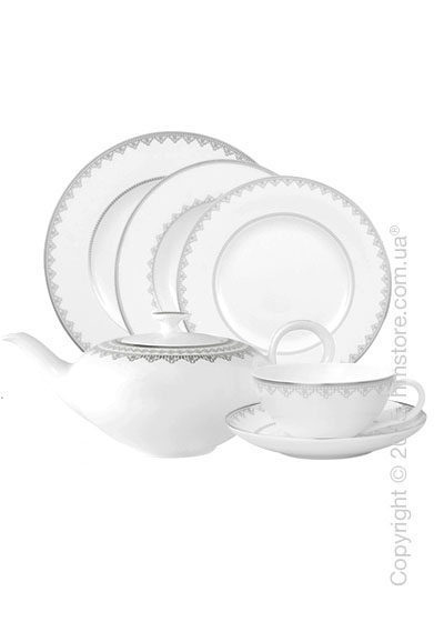 Набор фарфоровой посуды Villeroy & Boch коллекция White Lace на 6 персон, 48 предметов