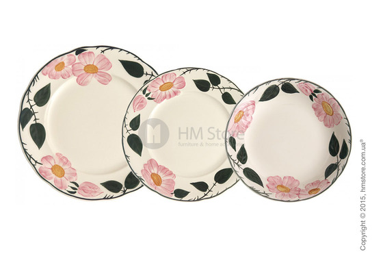 Набор тарелок Villeroy & Boch коллекция Wildrose на 6 персон, 18 предметов