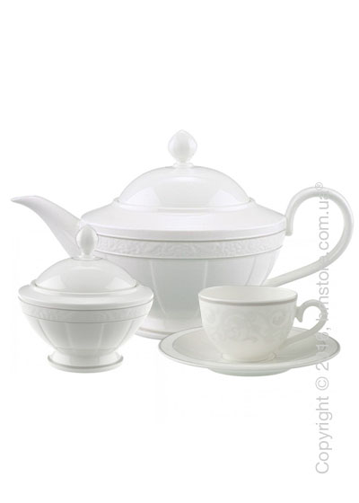 Чайный сервиз Villeroy & Boch коллекция Gray Pearl на 6 персон, 14 предметов