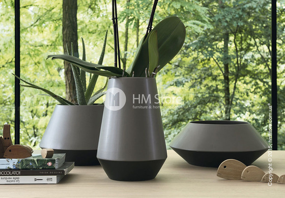 Ваза Calligaris Trio S, Ceramic glossy matt sky blue and pale blue