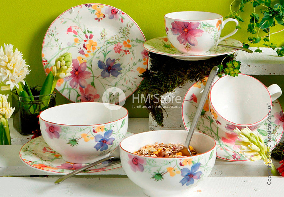 Набор фарфоровых тарелок Villeroy & Boch коллекция Mariefleur Basic