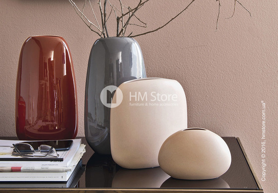 Ваза Calligaris Flavour L, Ceramic glossy rust brown