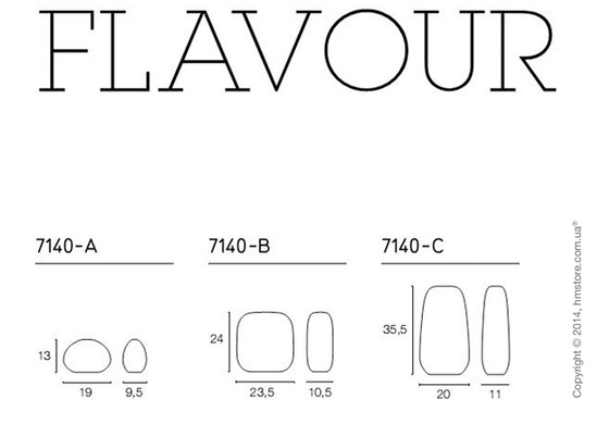 Ваза Calligaris Flavour M, Ceramic light pink