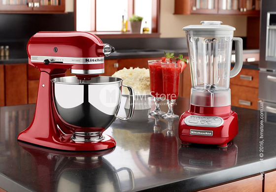 Планетарный миксер KitchenAid Artisan Series 5-Quart Tilt-Head Stand Mixer 4.8 л, Empire Red