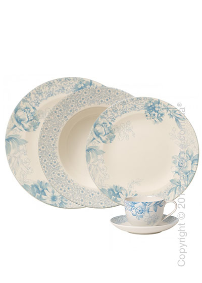 Набор фарфоровой посуды Villeroy & Boch коллекция Floreana на 4 персоны, 20 предметов, Blue