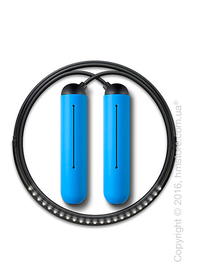 Умная скакалка Tangram Smart Rope, M size, Black + силиконовые накладки Blue Soft Grip
