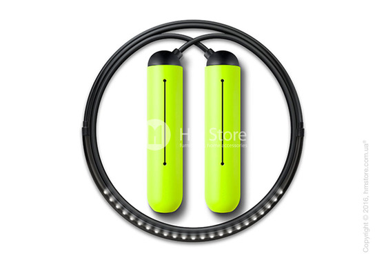 Умная скакалка Tangram Smart Rope, M size, Black + силиконовые накладки Green Soft Grip