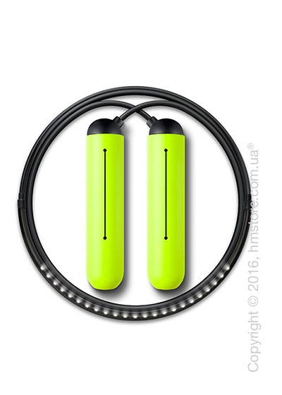 Умная скакалка Tangram Smart Rope, M size, Black + силиконовые накладки Green Soft Grip