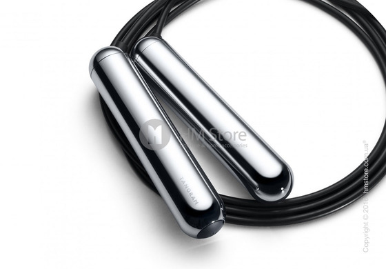 Умная скакалка Tangram Smart Rope, M size, Black + силиконовые накладки Orange Soft Grip