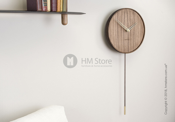 Часы настенные с маятником Nomon Swing, Steel