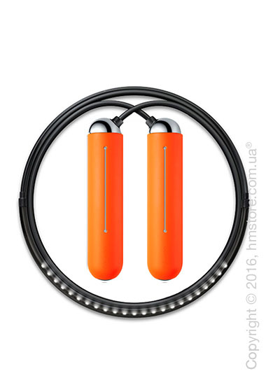 Умная скакалка Tangram Smart Rope, M size, Chrome + силиконовые накладки Orange Soft Grip