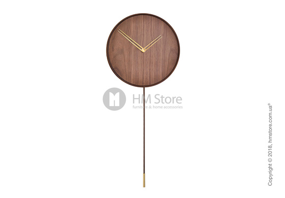 Часы настенные с маятником Nomon Swing, Gold