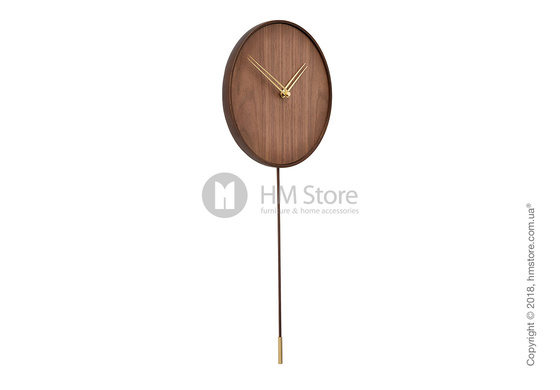 Часы настенные с маятником Nomon Swing, Gold