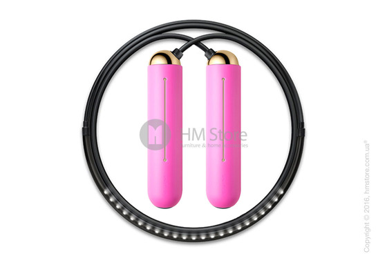 Умная скакалка Tangram Smart Rope, M size, Gold + силиконовые накладки Pink Soft Grip