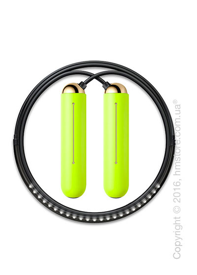 Умная скакалка Tangram Smart Rope, M size, Gold + силиконовые накладки Green Soft Grip