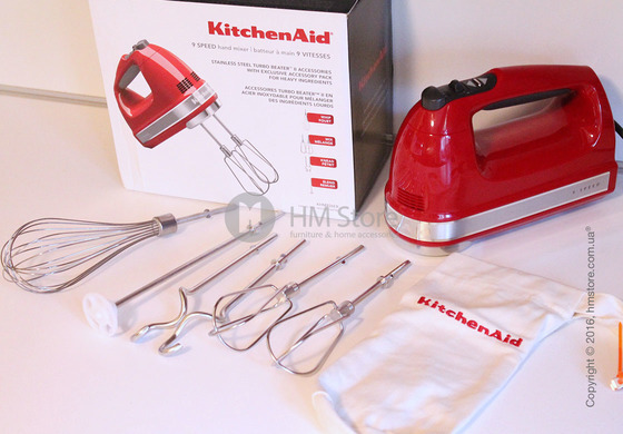 Ручной миксер KitchenAid 9-Speed Hand Mixer, Empire Red. Купить