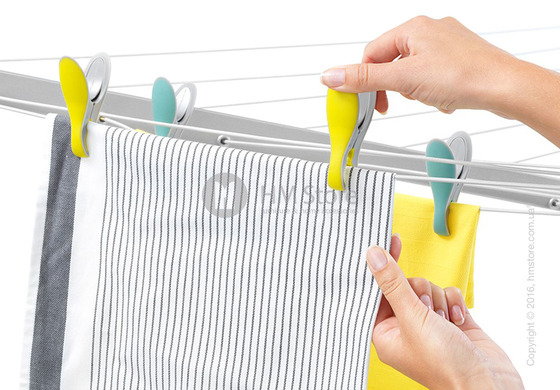 Набор прищепок для белья Вrabantia Smart Clothes Pegs, Yellow and Mint, 8 шт.