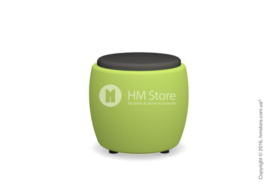 Пуф Calligaris Candy, Plastic matt light green and Fabric smoke grey