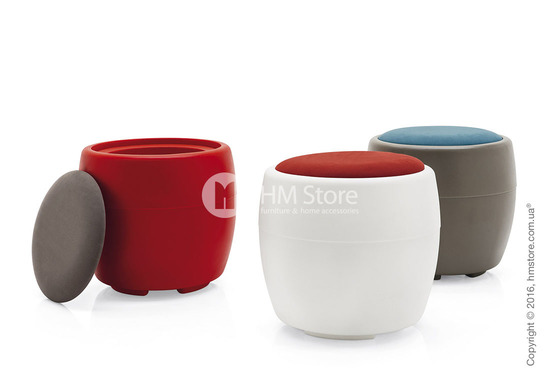 Пуф Calligaris Candy, Plastic matt light green and Fabric smoke grey