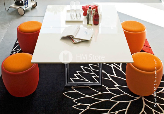 Пуф Calligaris Candy, Plastic matt light green and Fabric smoke grey