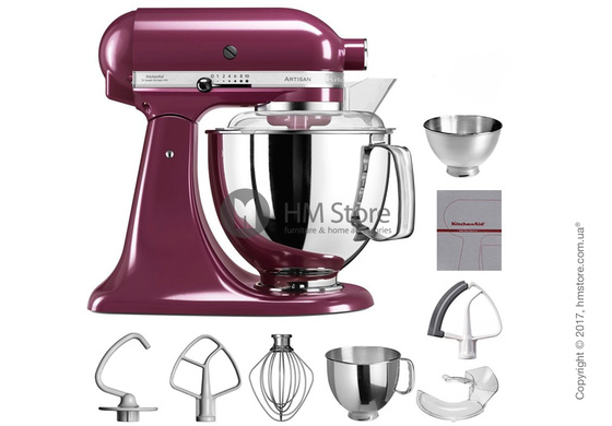 Планетарный миксер KitchenAid Artisan Series 5-Quart Tilt-Head Stand Mixer Plus Bowl 4.8 л, Boysenberry. Купить