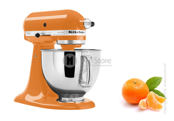 Планетарный миксер KitchenAid Artisan Series 5-Quart Tilt-Head Stand Mixer Plus Bowl 4.8 л, Tangerine. Купить