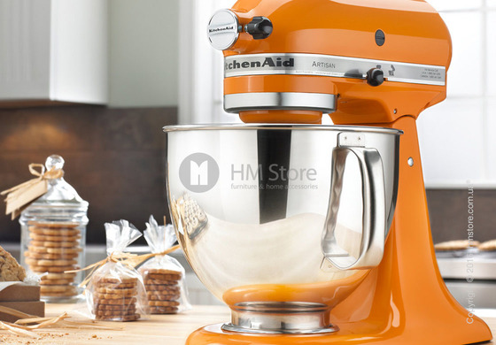 Планетарный миксер KitchenAid Artisan Series 5-Quart Tilt-Head Stand Mixer Plus Bowl 4.8 л, Tangerine. Купить