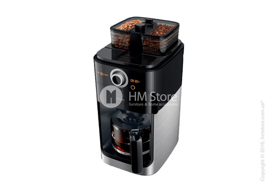 Кофеварка Philips Grind & Brew Coffee maker, Black and Stainless Steel